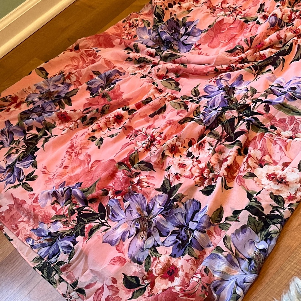 julia jordan Pink Floral Maxi Dress with Lavender Blooms - Picture 5 of 7